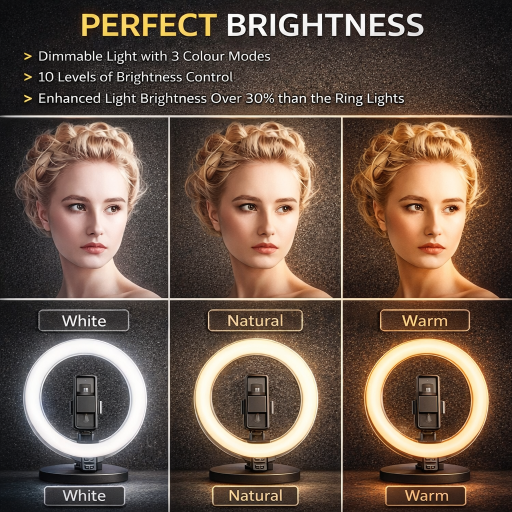 Portable Ring Light 10 Inch