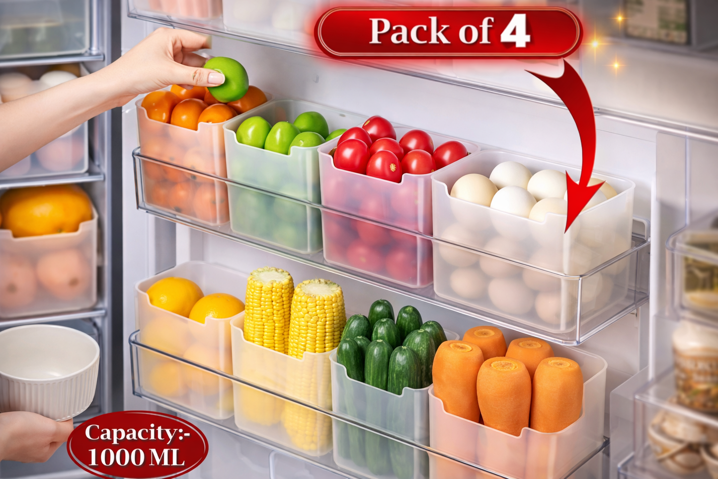 Adjustable Fridge Storage Organizer
