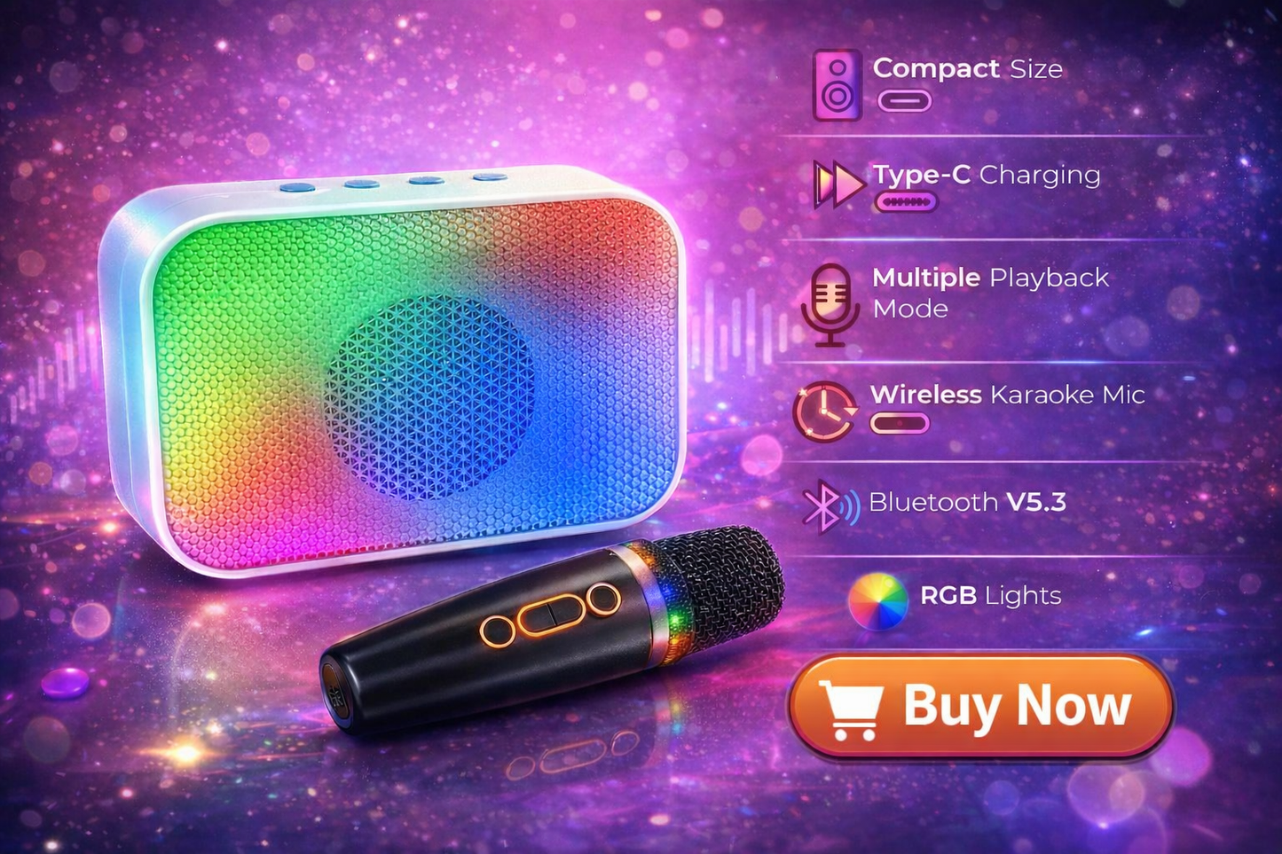 Mini Karaoke Mic with Speaker
