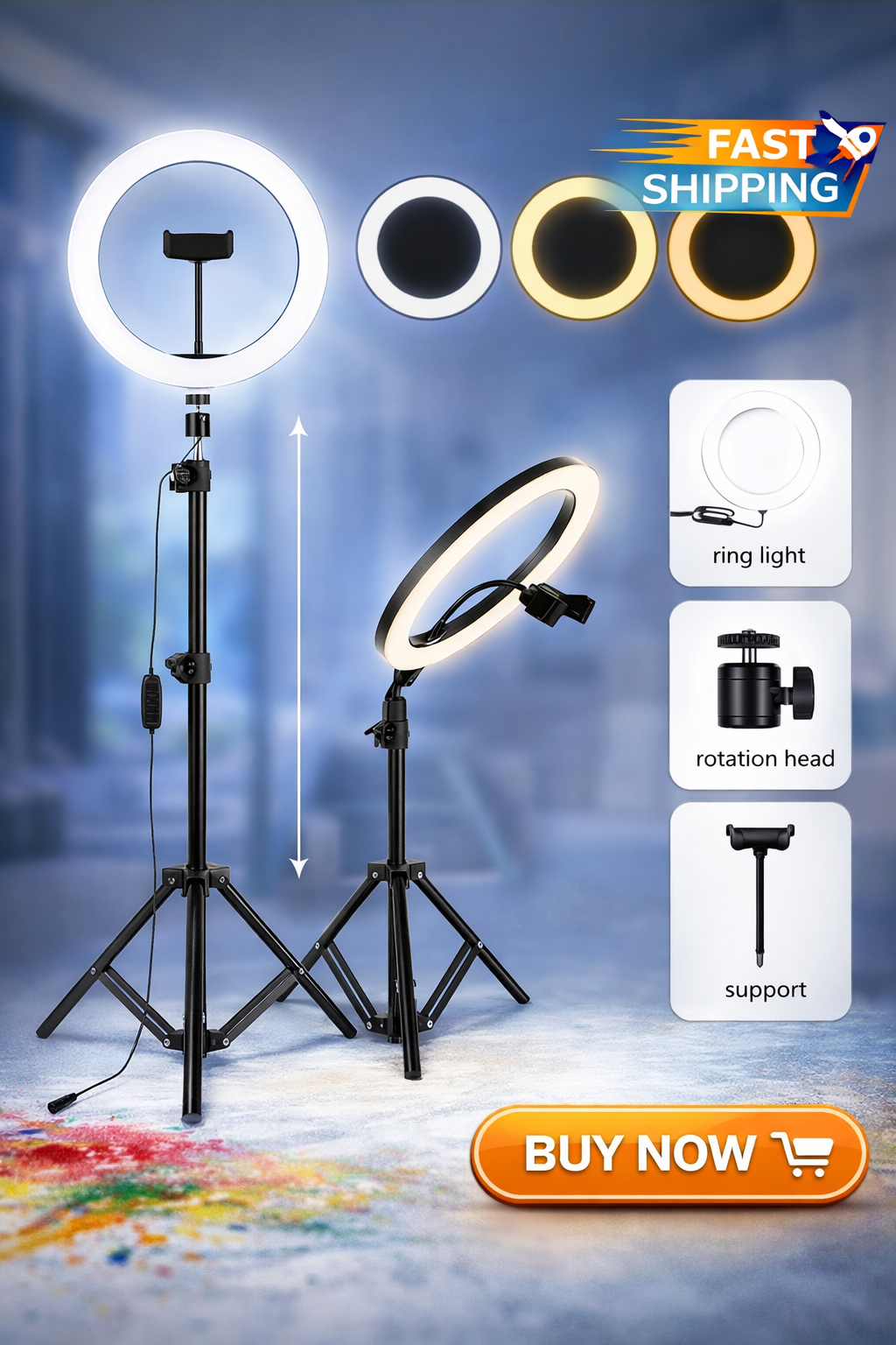 Portable Ring Light 10 Inch